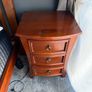 Solid wood bed King Size and two lockers Image 4