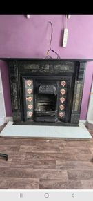 Antique slate fire place