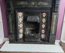 Antique slate fire place