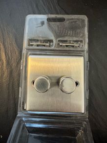 2 Gang 2 Way Stainless Steel Dimmer Switch
