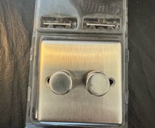 2 Gang 2 Way Stainless Steel Dimmer Switch
