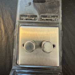 2 Gang 2 Way Stainless Steel Dimmer Switch