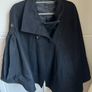Zara Black Wool Cape Jacket Image 4