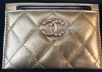 Chanel gold cardholder