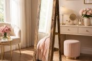 Jewellery cabinet rotatable vintage brown , White or  Ash brow