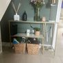 Gold & glass console table Image 2