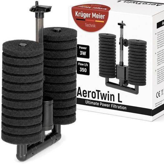 Kruger Meier AeroTwin L - Internal Sponge Filter 60 - 120l