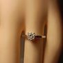 White Gold Natural Diamond Solitaire Engagement ring (Bargain Price) Image 4