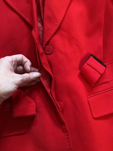 red skirt suit Anne Klein