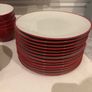 red dinnerware full kitchen set Image 6