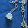 Silver Pendant With Blue Stone Image 2