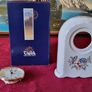 In Box 8.5 Inches Tall Royal Tara Harmony Pattern Large Bone China Clock Made In Galway Ireland Image 7