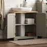 Under Sink Bathroom Cabinet Floor Standing Storage Cupboard Basin Unit, Grey Image 3