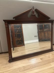 Mahogany framed mantle mirror