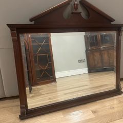 Mahogany framed mantle mirror