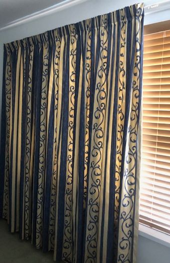 Lined curtain. Vintage fabric