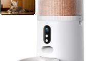 Automatic Cat Feeder with Camera, 3MP HD Video with Night Vision, 5G/2.4G WiFi Cat Feeder with APP Control, 2-Way Audio, Low Food Sensor, Motion Alerts for Cats and Dogs