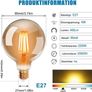 Vintage Bulb, G95 E27 LED Filament Lamp Image 3