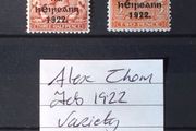 Ireland Feb 1922 Alex Thom Variety R of Rialtas over S of Saorstat MH