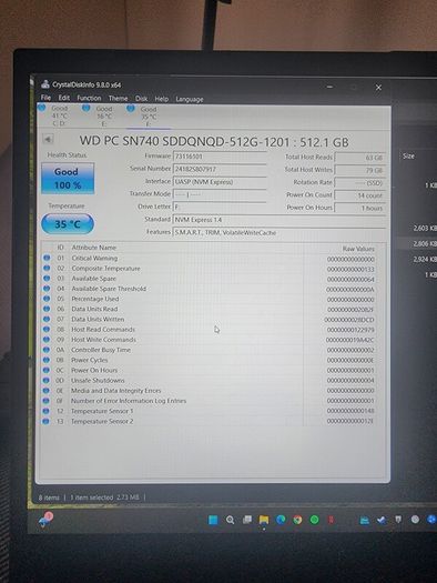 512GB Portable NVMe SSD USB 3.2 Gen 2  10Gbps Like New