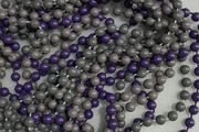 Three Necklaces Purple and Grey