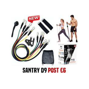 11 PCS Resistance Exercise Bands Set with Handles 100lbs Tubes for Yoga Abs Crossfit Workout Training