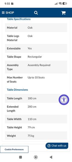 Extending dining table