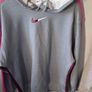 Nike hoodie grey with pink Image 5