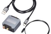 Digital to Analog Converter DAC Audio Optical Toslink SPDIF Coaxial Input to L/R RCA 3.5mm Jack Headphone Amplifier Output