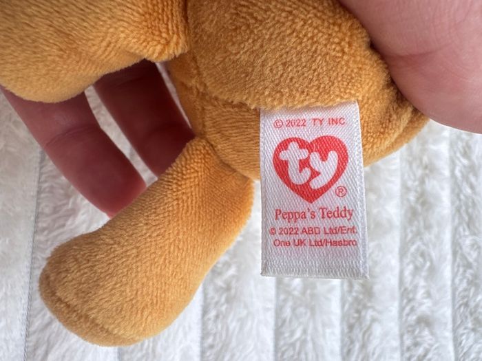 Peppa Pig Peppa's Teddy Plush Soft  TY approx. 18 cm. Used Please see photos