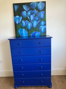Blue chest of drawers