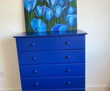Blue chest of drawers