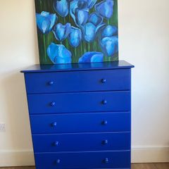 Blue chest of drawers
