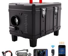 5-8KW Diesel Heater, 12V/24V All in One Diesel Air Heater, with Bluetooth APP Control, Remote Control and Display Screen, CO Alarm, Fast Heating Portable Diesel Heater for Vehicles and Garage