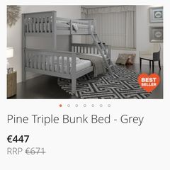 triple bunk beds (Grey)