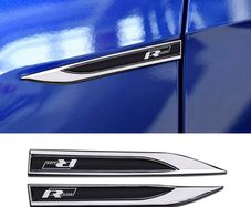 2pcs 3D Metal Rline R line Logo Car Fender Side Wing Emblem Badge Sticker For VW Golf 7 MK7 Golf 6 MK6 Tiguan Polo CC Jetta