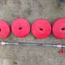 Barbell and 10kg weights Image 3