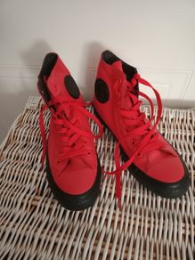 Converse unique red tall shoes size 4.5 as new