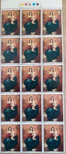 Sheets of Vintage UK Postage Stamps
