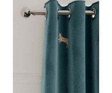 Velvet M&S leopard curtains 86 inch wide 72 inch long