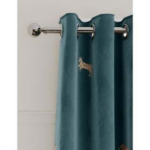 Velvet M&S leopard curtains 86 inch wide 72 inch long