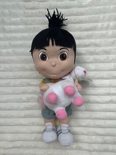 Despicable Me approx. 15 Plush Agnes Holding Fluffy Unicorn Universal Studios new Bit Dirty Please see pictures