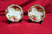 2 Royal Albert OLD COUNTRY ROSES Petit Four Plates