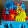 Mega bloks table and large box of blocks Image 3