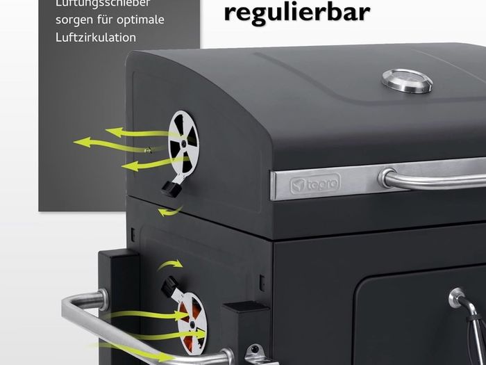 Grillwagen Toronto Click Charcoal Barbecue, Anthracite/Stainless Steel, 56 x 41.5 cm
