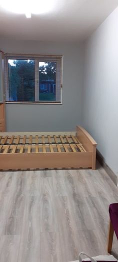 King size bed frame with large storage box.