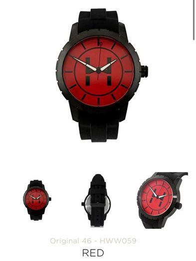 Men's Hagley West Original 46 Watch, Black and Red