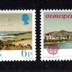 1977 Isle of Man Europa Landscapes Commemorative Stamps Mint Never Hinged (MNH)
