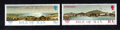 1977 Isle of Man Europa Landscapes Commemorative Stamps Mint Never Hinged (MNH)