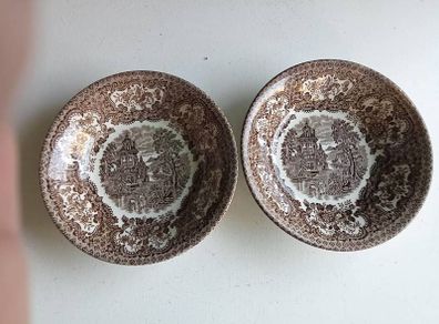 Staffordshire dessert bowls x 2